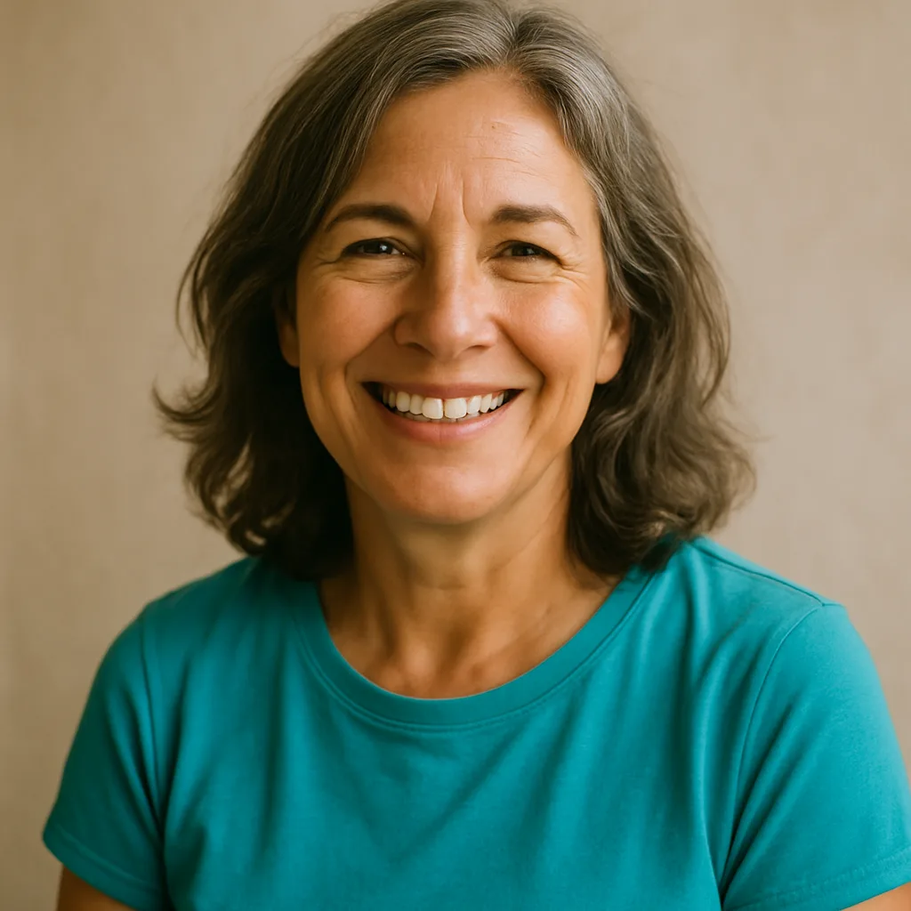 Smiling woman in her 50s — member of The Lancashire Dating Site
